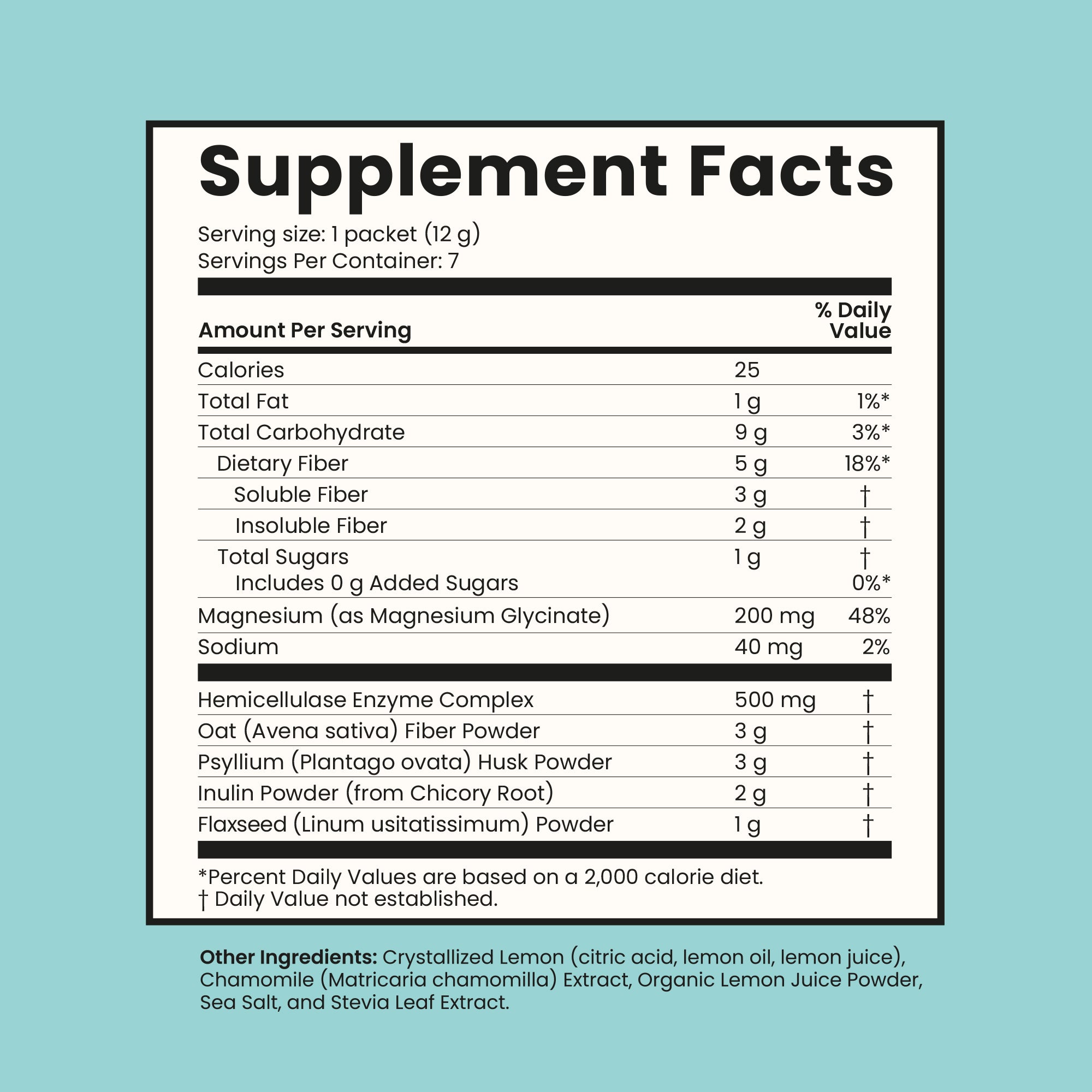 YayDay - 7 day pack supplement facts